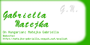 gabriella matejka business card